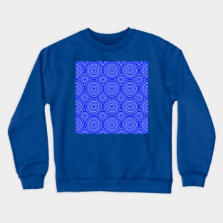 blue and white geometrical circle pattern Crewneck Sweatshirt